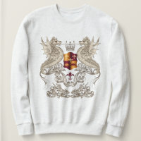 Diseño heráldico con Dragones Fleur Lis Sweatshirt