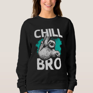 Sudadera Diseño Hipster Con Slots Para Hombres Chill Bro