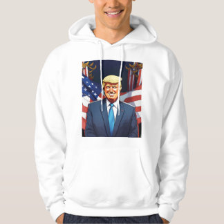 Sudadera Diseño HOODIE de Donald Trump con una pequeña sonr
