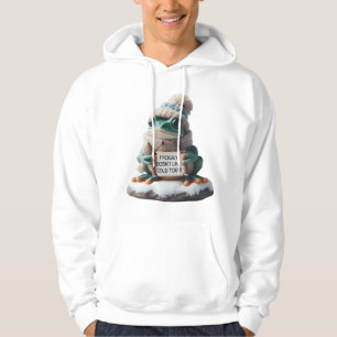 Sudadera Diseño: "La rana no soporta el frío"