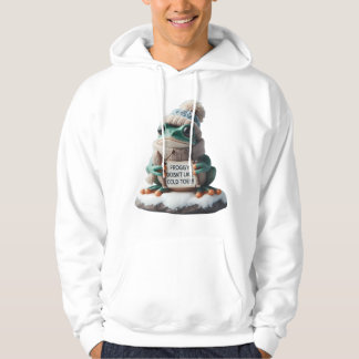 Sudadera Diseño: "La rana no soporta el frío"