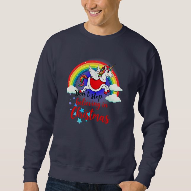 Sudadera Diseño mágico de vacaciones unicornio (Anverso)
