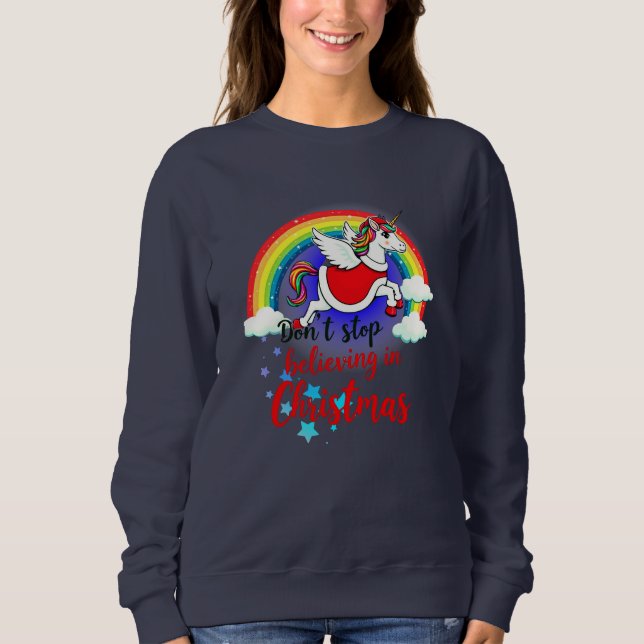 Sudadera Diseño mágico de vacaciones unicornio (Anverso)