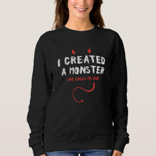Sudadera Diseño masculino creé un monstruo que me llama pap