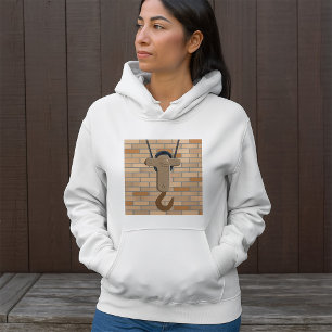 Sudadera Diseño mecánico de vintage de polea industrial Hoo