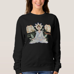 Sudadera Diseño minimalista de yoga de gato zen lindo