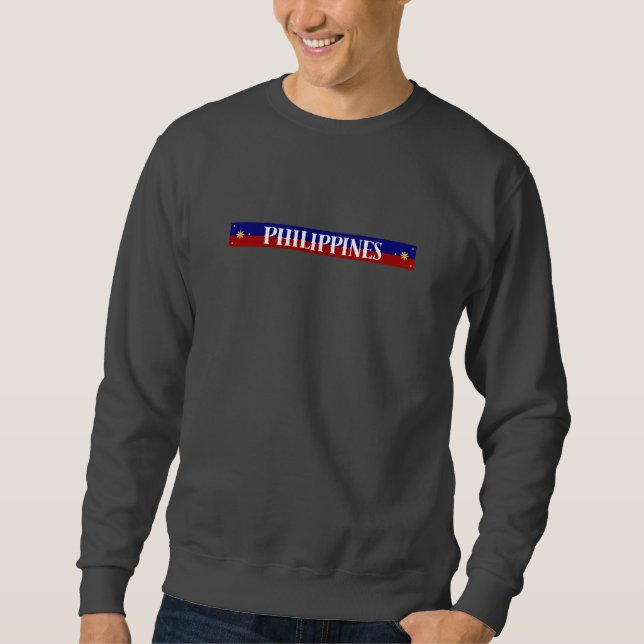 Sudadera Diseño mínimo de bandera de Filipinas (Anverso)