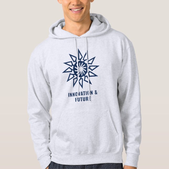 Sudadera diseño moderno de explosión solar geométrica (Anverso)