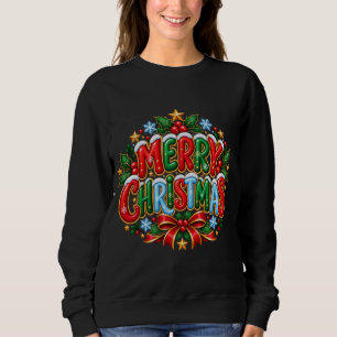 Sudadera Diseño Navideño Colorido Feliz Navidad