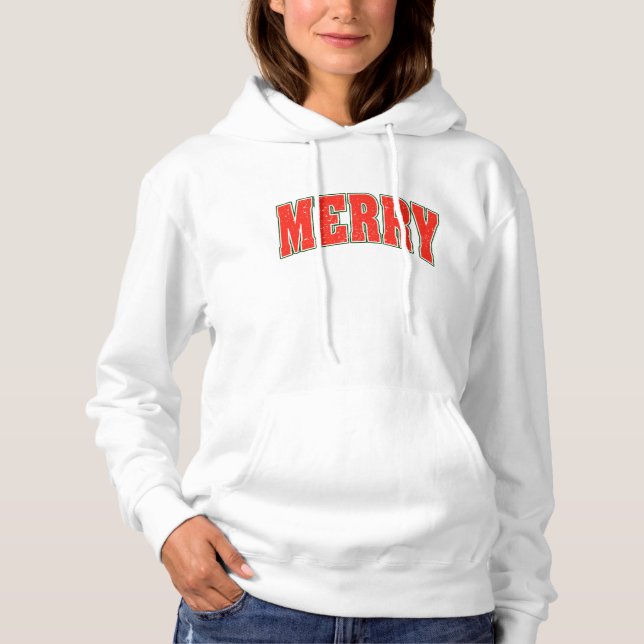 Sudadera Diseño Navideño Rojo Alegre (Anverso)