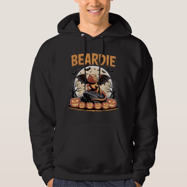 Sudadera Diseño nocturno de Beardie Halloween (Anverso)