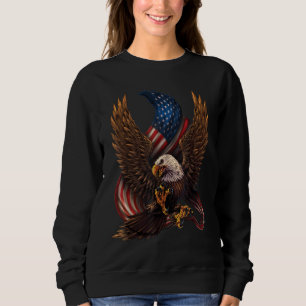 Sudadera Diseño Patriótico Americano Con Águila Y Bandera