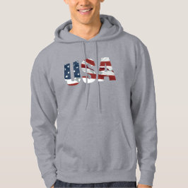 Sudadera Diseño Patriótico de Bandera Americana con Texto e