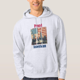 Sudadera Diseño patriótico vintage americano