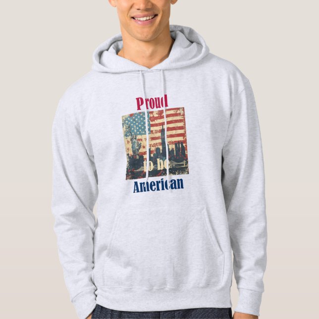 Sudadera Diseño patriótico vintage americano (Anverso)