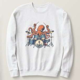 Sudadera Diseño personalizado de pulpo baterista