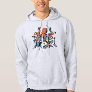 Sudadera Diseño personalizado de pulpo baterista
