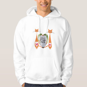 Sudadera Diseño personalizado editable Cat Love Heart