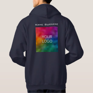 Sudadera Diseño personalizado logotipo comercial azul de la