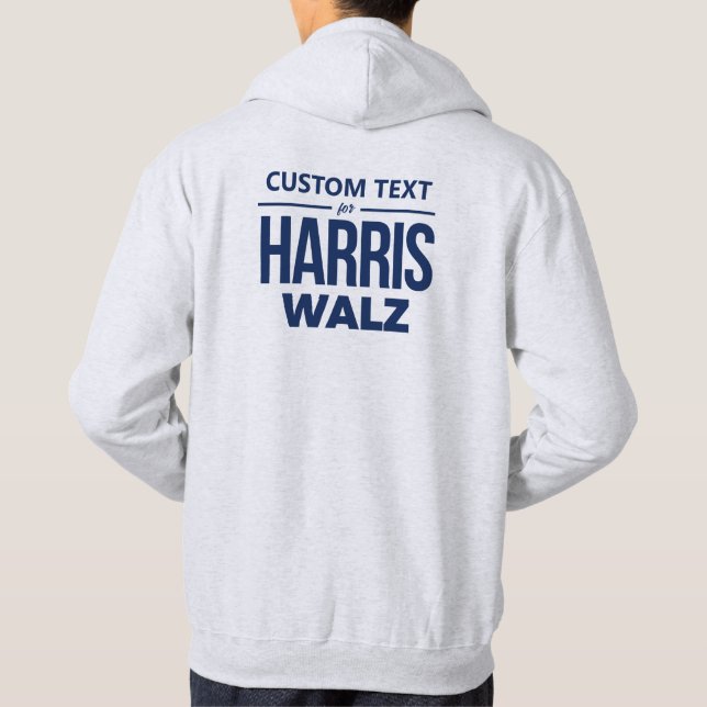Sudadera Diseño personalizado para Harris Walz (Reverso)