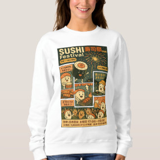 Sudadera Diseño Poster de Festival de Sushi