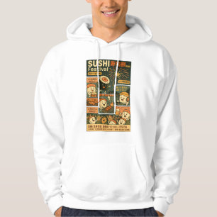 Sudadera Diseño Poster de Festival de Sushi