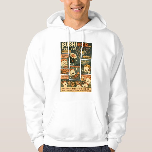 Sudadera Diseño Poster de Festival de Sushi (Anverso)