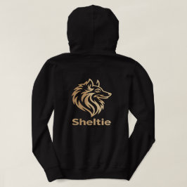 Sudadera Diseño Premium de Sheltie en Dorado