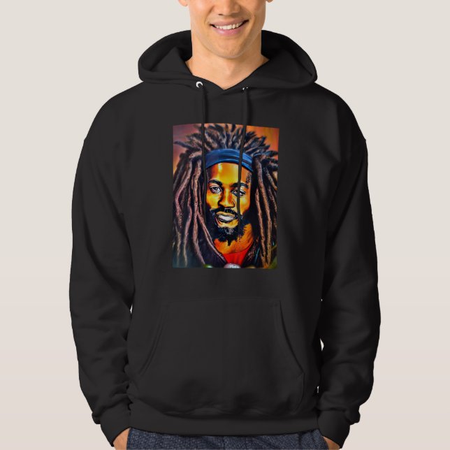 Sudadera diseño Rastaman Reggae Dub Jah Rasta_3 (Anverso)