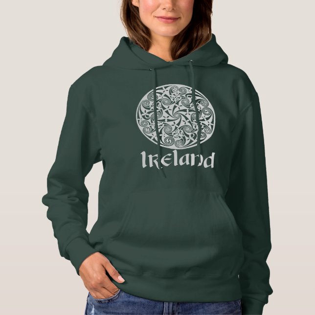 Sudadera Diseño redondo del medallón céltico del nudo, (Anverso)