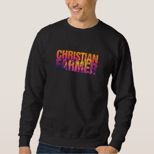 Sudadera Diseño religioso de un país granjero cristiano