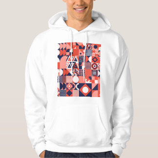 Sudadera Diseño retro Bauhaus, geométrico colorido.