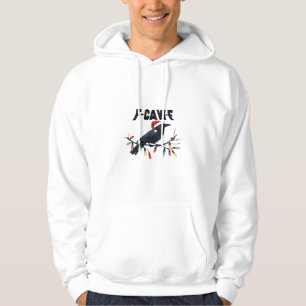 Sudadera Diseño Retro Clásico de Navidad de Cuervo Divertid