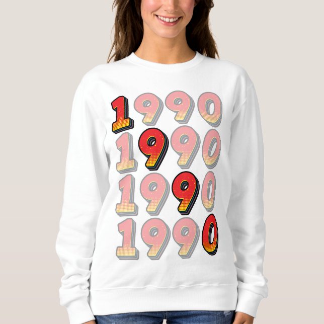Sudadera Diseño retro de 1990 (Anverso)