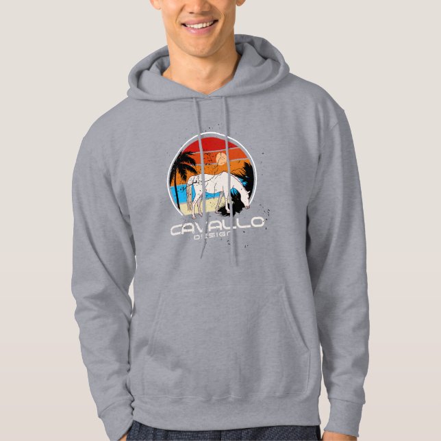 Sudadera Diseño retro de camiseta para caballos de sol (Anverso)