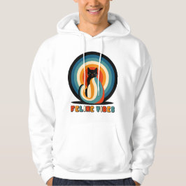 Sudadera Diseño Retro de Gato Vibraciones Felinas