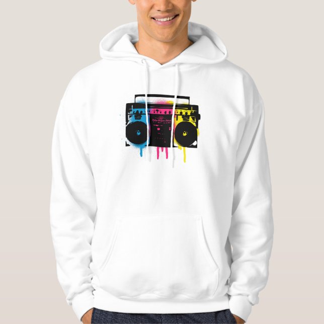 Sudadera Diseño retro de la pintura de aerosol de la (Anverso)
