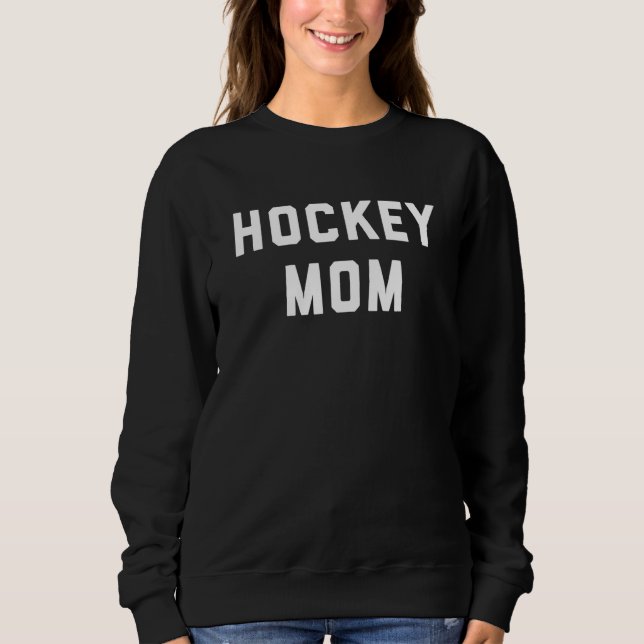 Sudadera Diseño retro de mamá de hockey (Anverso)