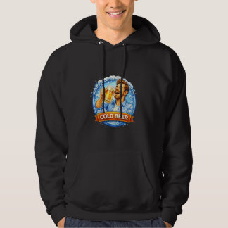 Sudadera Diseño Retro de Vibraciones Felices de Cerveza Frí