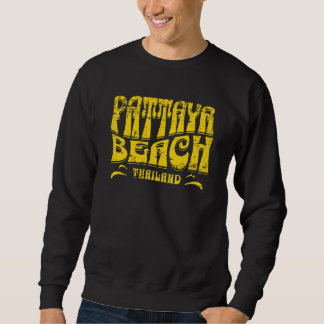 Sudadera Diseño Retro Deteriorado Playa de Pattaya Tailandi