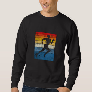 Sudadera Diseño Retro Sprinting para un Corredor de Velocid