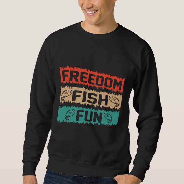 Sudadera Diseño Rústico Libertad Pesca Diversión (Anverso)