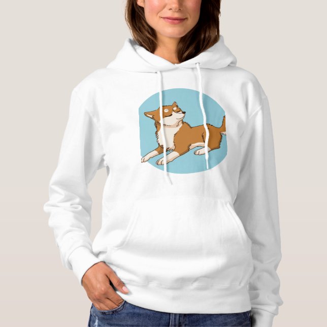 Sudadera Diseño shiba azul. (Anverso)