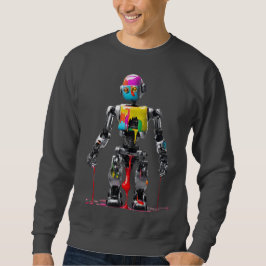 Sudadera Diseño único Guay de Robot pintado