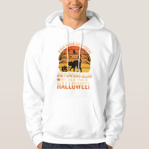 Sudadera Diseño Vectorial de Calabaza de Gato Negro de Hall