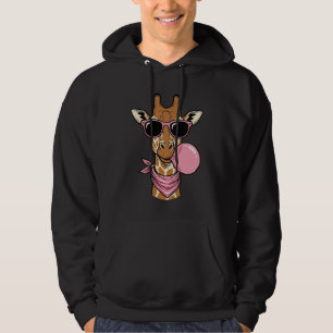 Sudadera Diseño vectorial de chicle de jirafa con grabado v