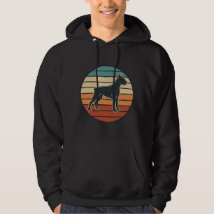 Sudadera Diseño vectorial de grabado de perro boxer vintage