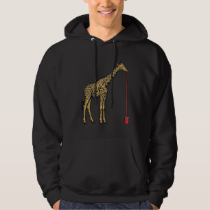 Sudadera Diseño vectorial de pajita para beber jirafa vinta