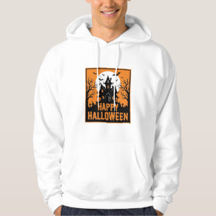 Sudadera Diseño vectorial de silueta de casa embrujada de H