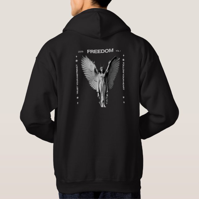 Sudadera Diseños de capucha digital inspirados por la liber (Reverso)